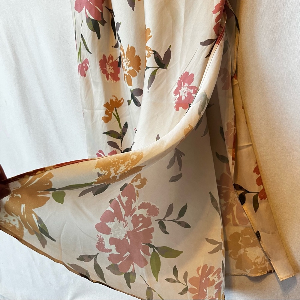 Free People Someone Like You midi slip dress S Ivory floral NWT Spaghetti strap - Picture 5 of 10
